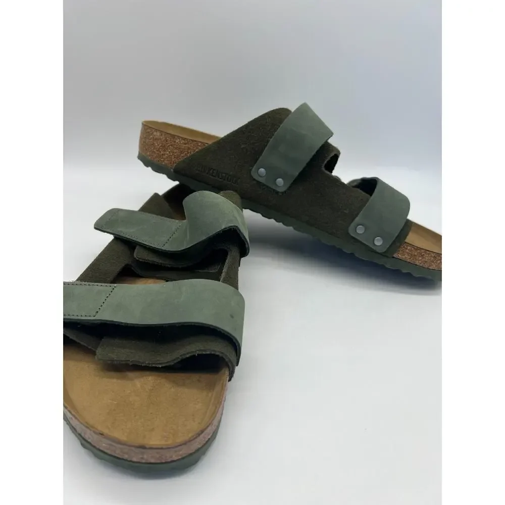 Birkenstock Uji Nubuck-Suede Leather Thyme Sandal Men’s Size 13 New